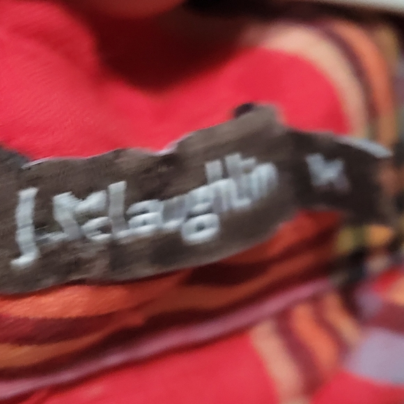 J. MCLAUGHLIN Women’s red plaid cotton long sleeve button up top Size M - Picture 4 of 5